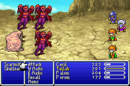 Final Fantasy IV : en combat Final Fantasy IV : en combat